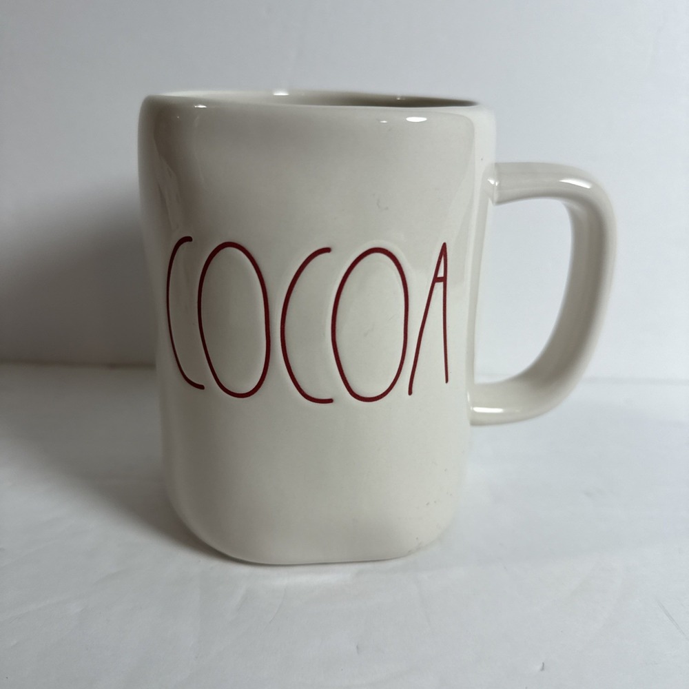 Rae Dunn COCOA Mug 5" Artisan Collection By Magenta Red Lettering